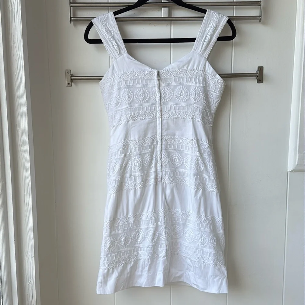 Lilly Pulitzer For the Love of Lace Bree White Sleeveless Dress 0 - Picture 4 of 8